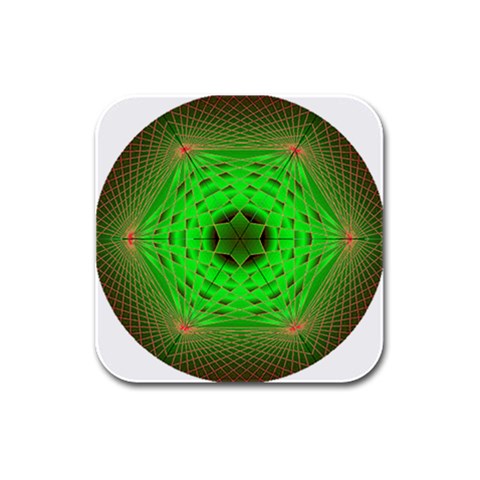 Connection Rubber Square Coaster (4 pack) from ArtsNow.com Front