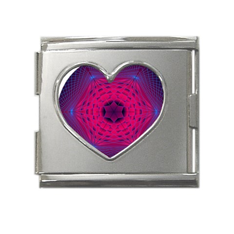 Connection Mega Link Heart Italian Charm (18mm) from ArtsNow.com Front