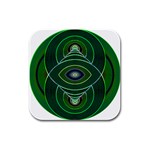 Correspondence Rubber Square Coaster (4 pack)