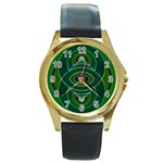 Correspondence Round Gold Metal Watch