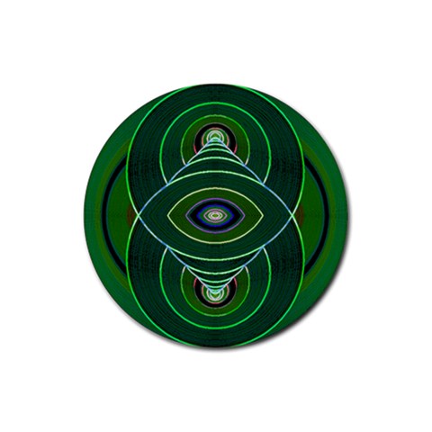 Correspondence Rubber Round Coaster (4 pack) from ArtsNow.com Front