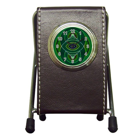 Correspondence Pen Holder Desk Clock from ArtsNow.com Front