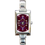 Correspondence Rectangular Italian Charm Watch