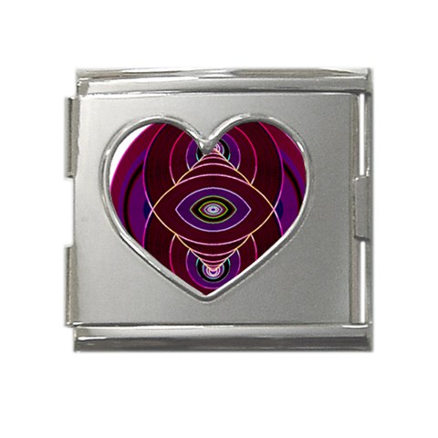 Correspondence Mega Link Heart Italian Charm (18mm) from ArtsNow.com Front