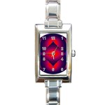 Correspondence Rectangular Italian Charm Watch