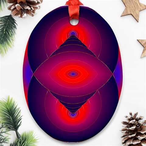 Correspondence Ornament (Oval) from ArtsNow.com Front