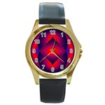 Correspondence Round Gold Metal Watch