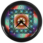 Cosmic Code Wall Clock (Black)