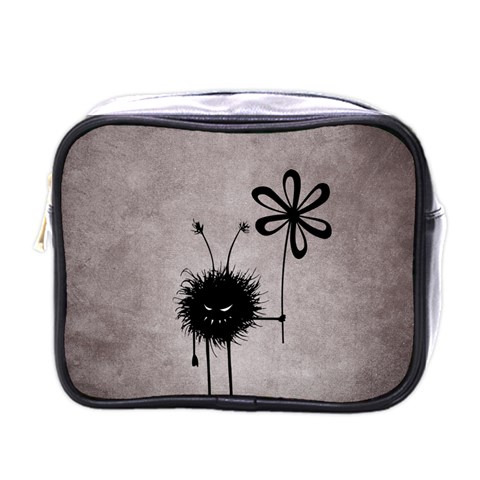 Evil Flower Bug Vintage Mini Travel Toiletry Bag (One Side) from ArtsNow.com Front