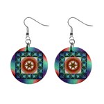 Cosmic Code 1  Button Earrings