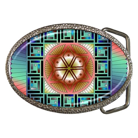 Cosmic Code Belt Buckle from ArtsNow.com Front