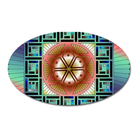 Cosmic Code Magnet (Oval) from ArtsNow.com Front