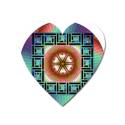 Cosmic Code Magnet (Heart) from ArtsNow.com Front