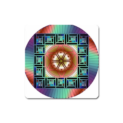 Cosmic Code Magnet (Square) from ArtsNow.com Front
