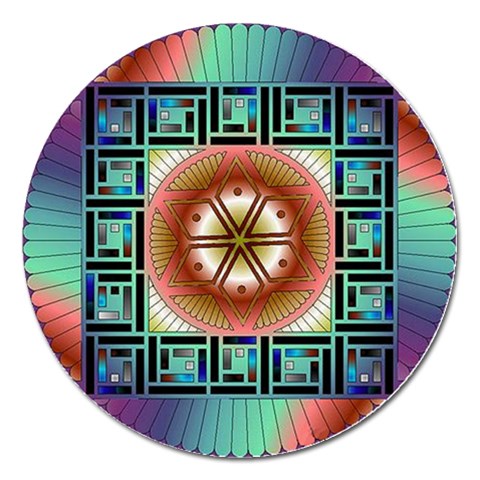 Cosmic Code Magnet 5  (Round) from ArtsNow.com Front