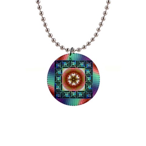 Cosmic Code 1  Button Necklace from ArtsNow.com Front