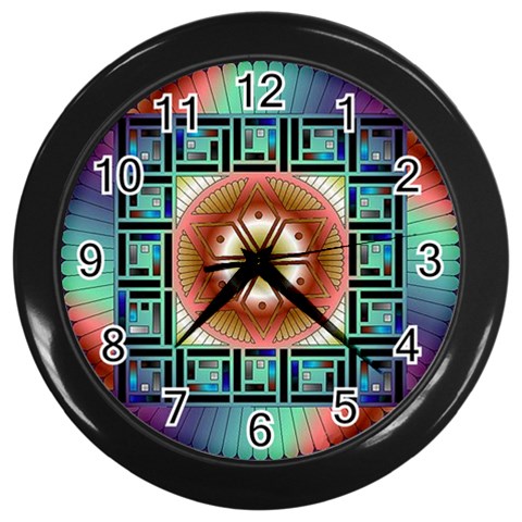 Cosmic Code Wall Clock (Black) from ArtsNow.com Front