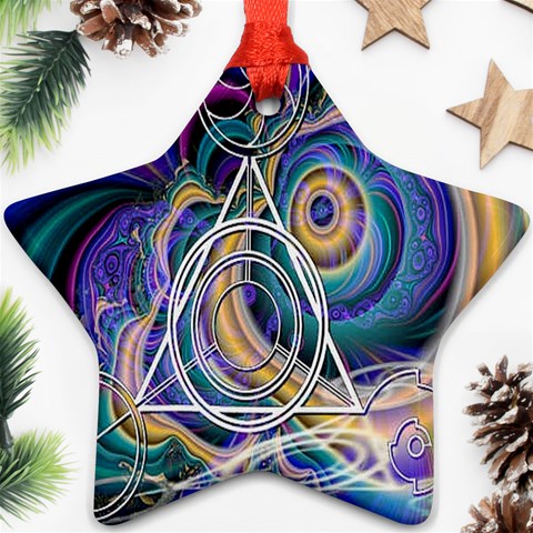 Crop Circle Abstract Ornament (Star) from ArtsNow.com Front