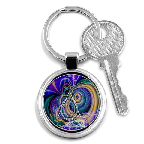 Crop Circle Abstract Key Chain (Round) from ArtsNow.com Front