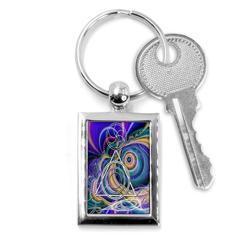 Crop Circle Abstract Key Chain (Rectangle) from ArtsNow.com Front