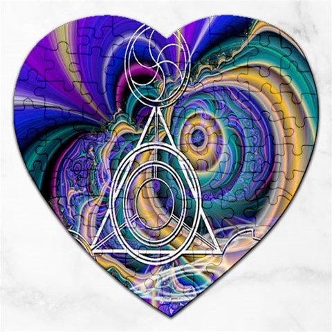 Crop Circle Abstract Jigsaw Puzzle (Heart) from ArtsNow.com Front