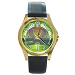 Divine Creation Round Gold Metal Watch