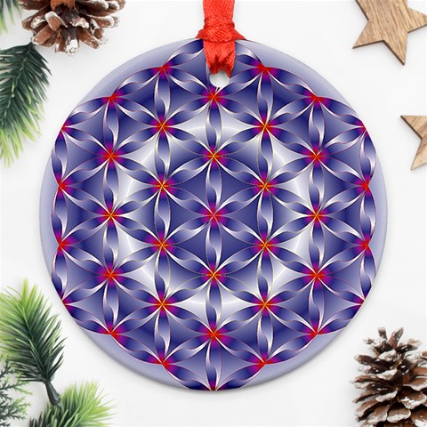 Life Flower Ornament (Round) from ArtsNow.com Front