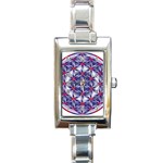 Life Flower Rectangular Italian Charm Watch