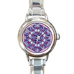 Life Flower Round Italian Charm Watch