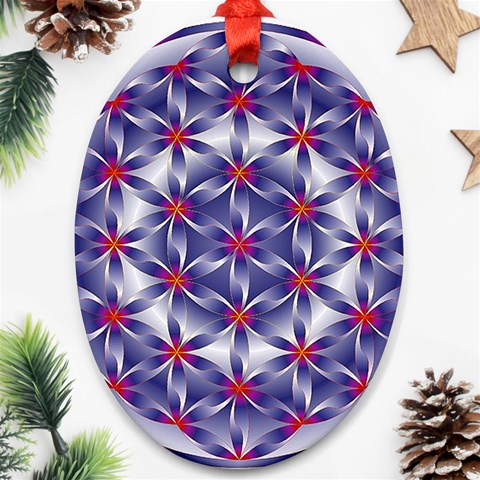 Life Flower Ornament (Oval) from ArtsNow.com Front