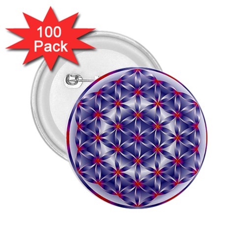 Life Flower 2.25  Button (100 pack) from ArtsNow.com Front