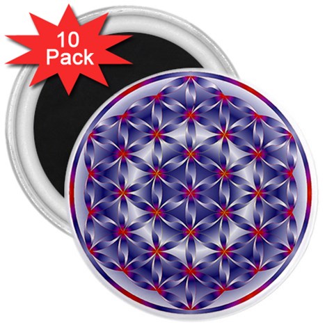 Life Flower 3  Magnet (10 pack) from ArtsNow.com Front