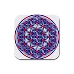 Life Flower Rubber Square Coaster (4 pack)