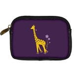 Purple Roller Skating Cute Cartoon Giraffe Digital Camera Leather Case