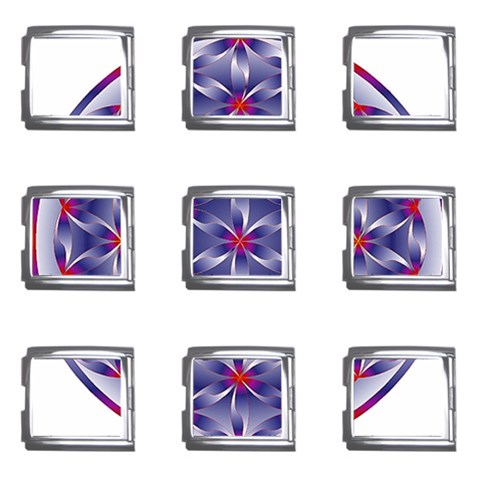 Life Flower Mega Link Italian Charm (9 pack) from ArtsNow.com Front