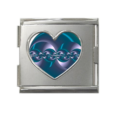 Generation Mega Link Heart Italian Charm (18mm) from ArtsNow.com Front