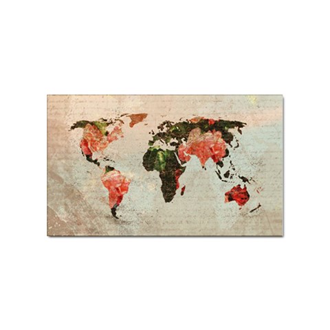 Vintageworldmap1200 Sticker (Rectangle) from ArtsNow.com Front