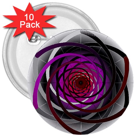 Golden Ratio 3  Button (10 pack) from ArtsNow.com Front