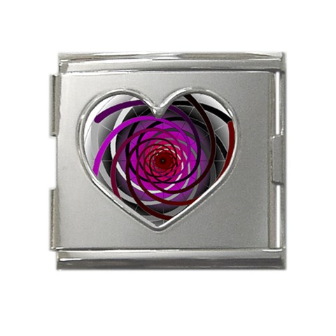 Golden Ratio Mega Link Heart Italian Charm (18mm) from ArtsNow.com Front