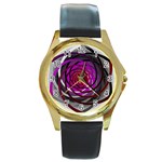 Golden Ratio Round Gold Metal Watch