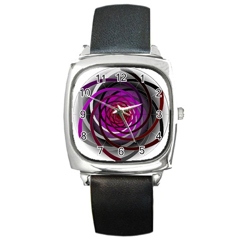 Golden Ratio Square Metal Watch from ArtsNow.com Front
