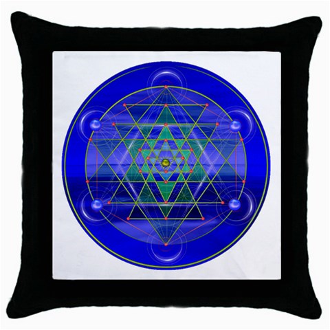 Grailcode Throw Pillow Case (Black) from ArtsNow.com Front