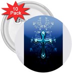 Glossy Blue Cross Live Wp 1 2 S 307x512 3  Button (10 pack)