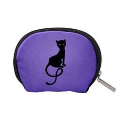 Purple Gracious Evil Black Cat Accessories Pouch (Small) from ArtsNow.com Back