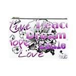 Live Peace Dream Hope Smile Love Cosmetic Bag (Large)