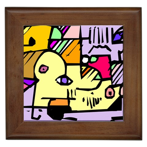 Fighting The Fog Framed Ceramic Tile from ArtsNow.com Front