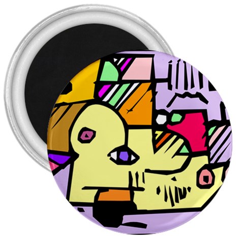 Fighting The Fog 3  Button Magnet from ArtsNow.com Front