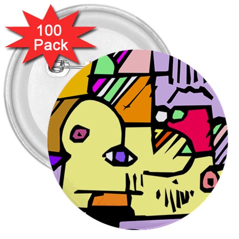 Fighting The Fog 3  Button (100 pack) from ArtsNow.com Front
