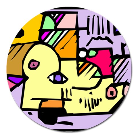 Fighting The Fog Magnet 5  (Round) from ArtsNow.com Front