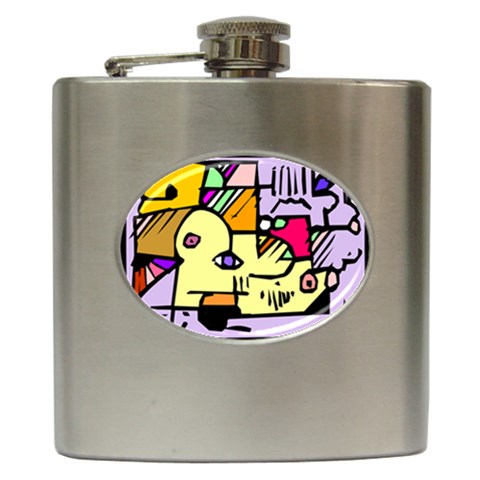 Fighting The Fog Hip Flask from ArtsNow.com Front